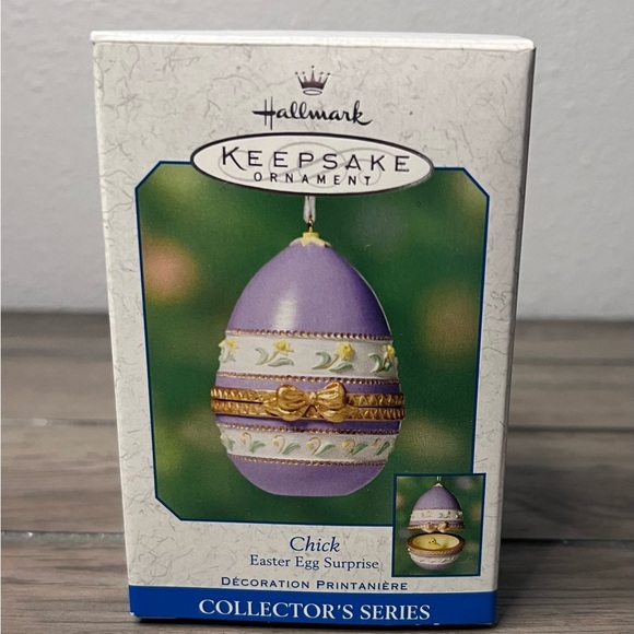 HALLMARK NIB 2001 EASTER EGG SURPRISE “Chick” #3 FINE PORCELAIN SPRING ORNAMENT - Picture 1 of 8